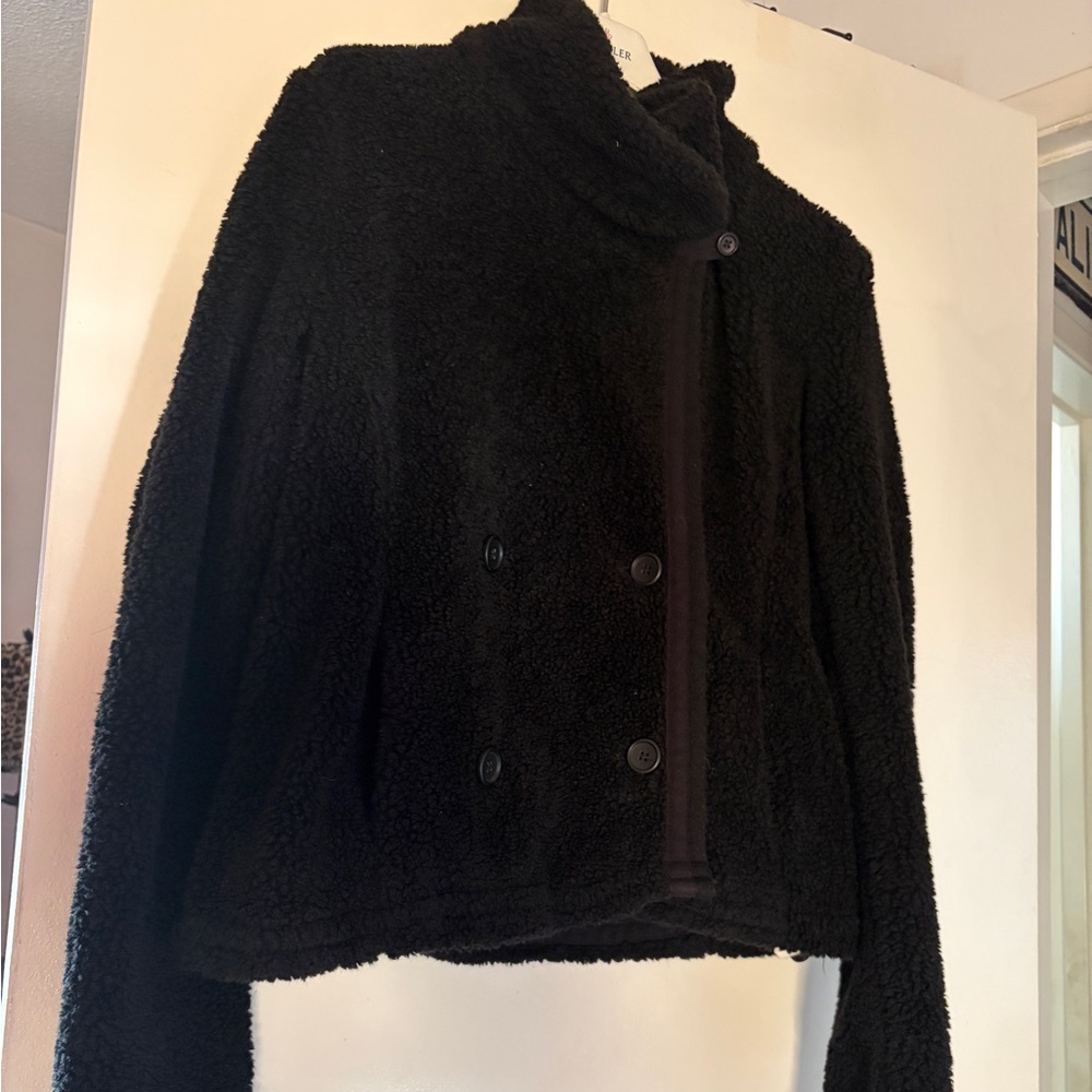 James Perse Chic Black Teddy Jacket